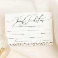 Colorful Wildflower Family Traditions Card