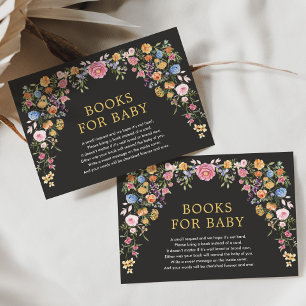 Colorful Wildflower Fiesta Books for Baby Girl Enclosure Card