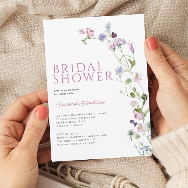 Colorful Wildflower Floral Bridal Shower Invitation (Creator Uploaded)