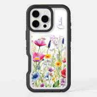 Colorful Wildflower Floral Personalized Name