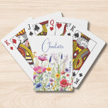 Colorful Wildflower Floral Personalized Name Poker Cards<br><div class="desc">Colorful Wildflower Floral Personalized Name Playing Cards features your custom personalized name in modern calligraphy script typography. Perfect for school,  work,  sports and home. Give a personalized gift for Christmas,  birthday,  holidays,  Mothers' Day to mom,  sister,  best friends,  teachers and more. Designed by Evco Studio www.zazzle.com/store/evcostudio</div>