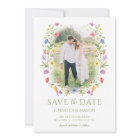 Colorful Wildflower Floral Save The Date Photo