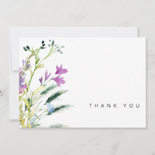 Colorful Wildflower Funeral Bereavement Thank You Card