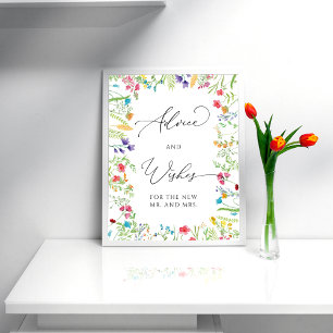 Colorful Wildflower Garden Advice and Wishes Poster