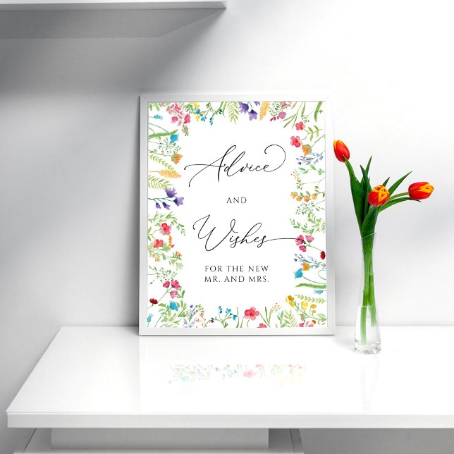 Colorful Wildflower Garden Advice and Wishes Poster (Creator Uploaded)