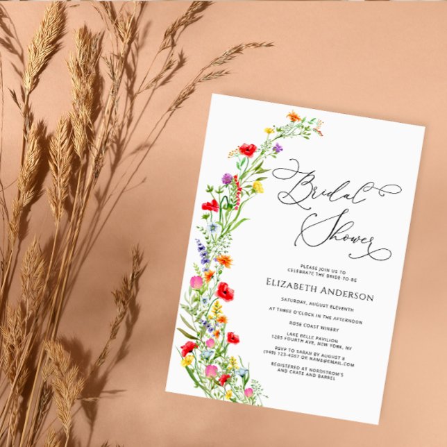 Colorful Wildflower Garden Bridal Shower Invitation (Creator Uploaded)