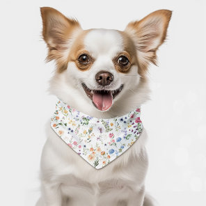Colorful Wildflower Garden Floral Pet Dog Bandana