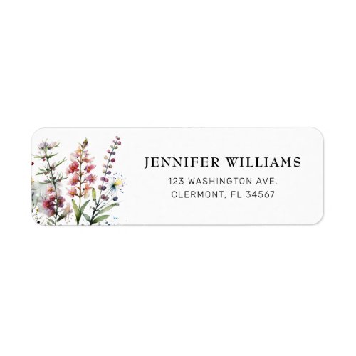 Colorful Wildflower Garden Return Address Labels