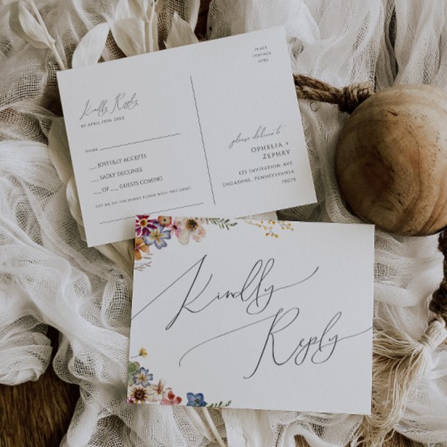 Colorful Wildflower | Garden Song Request RSVP Postcard (Creator Uploaded)