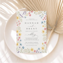 Colorful Wildflower Garden Wedding Invitation