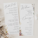 Colorful Wildflower Garden | Wedding Program<br><div class="desc">This colorful wildflower garden | wedding program is perfect for your simple, whimsical boho rainbow summer wedding ceremony. The bright, enchanted pink, yellow, orange, and gold color florals give this product the feel of a minimalist elegant vintage hippie spring garden. The modern design is artsy and delicate, portraying a classic...</div>