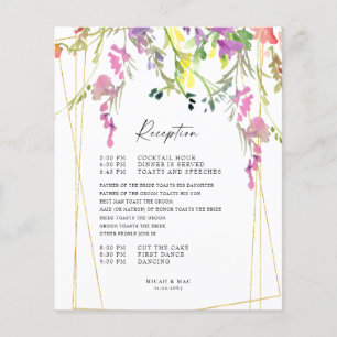 Colorful Wildflower Geometric Reception Program
