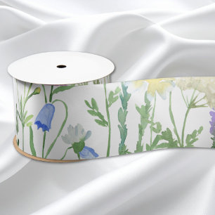 Colorful Wildflower Gift Satin Ribbon