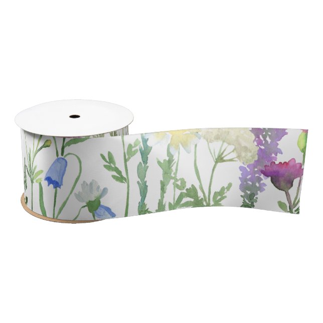 Colorful Wildflower Gift  Satin Ribbon (Spool)