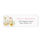 Colorful Wildflower Graduation Party Address Label