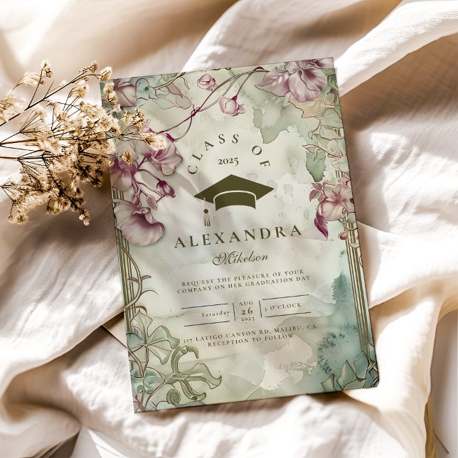 Colorful Wildflower Graduation Party  Invitation (Creator Uploaded)