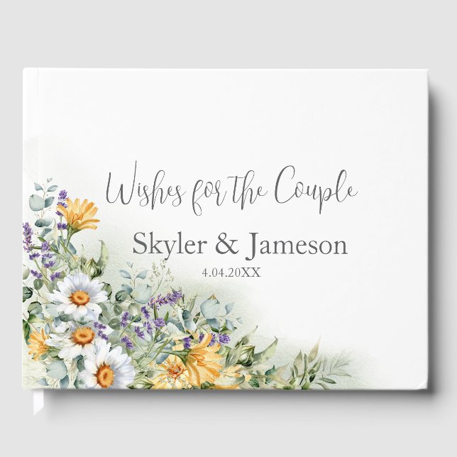 Colorful Wildflower Guest Book (Front)