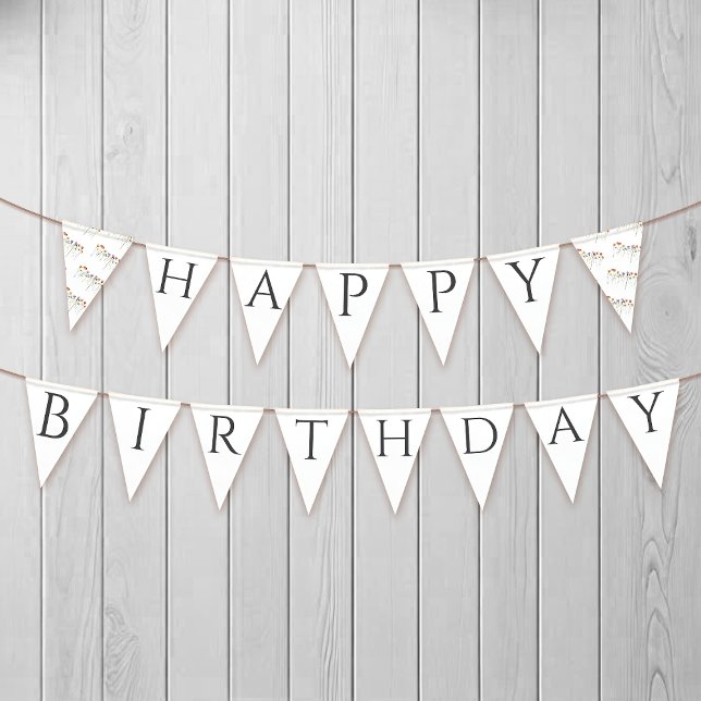 Colorful Wildflower Happy Birthday Bunting Flags (Creator Uploaded)