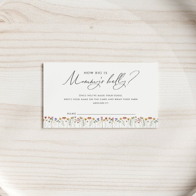 Colorful Wildflower "How Big Is Mommys Belly" Card (Creator Uploaded)