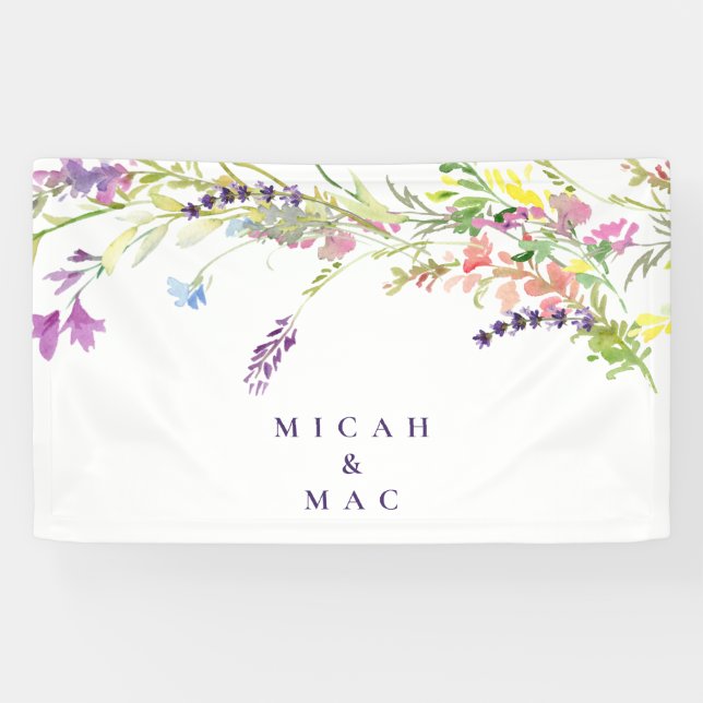 Colorful Wildflower & Lavender Banner (Horizontal)