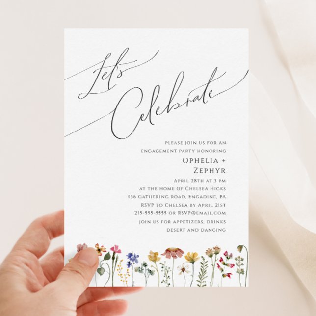 Colorful Wildflower | Let's Celebrate Invitation (Creator Uploaded)