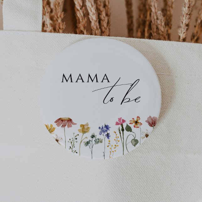 Colorful Wildflower Mama To Be Button (Creator Uploaded)