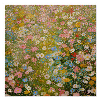 Colorful Wildflower Meadow 2 Poster