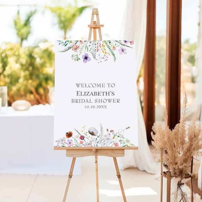 Colorful Wildflower Meadow Bridal Shower  Foam Board (Colorful Wildflower Meadow Bridal Shower Foam Board)