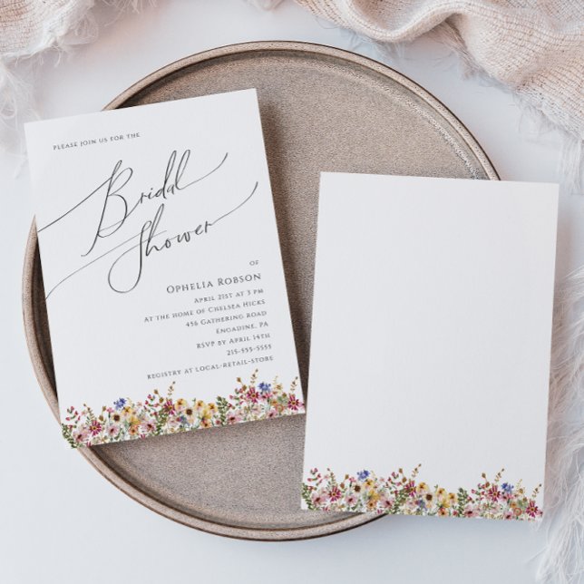 Colorful Wildflower | Meadow Bridal Shower Invitation (Creator Uploaded)