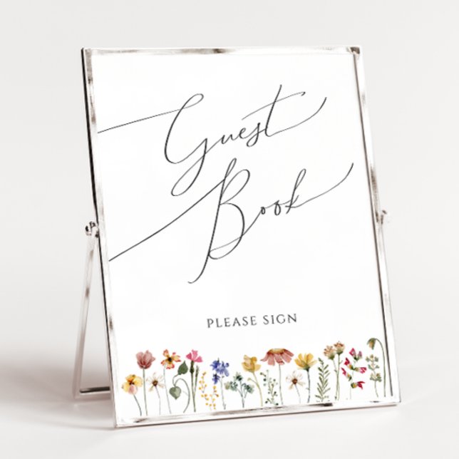 Colorful Wildflower | Meadow Guest Book Sign (Creator Uploaded)