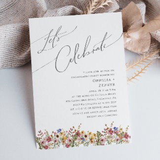 Colorful Wildflower | Meadow Let's Celebrate Invitation