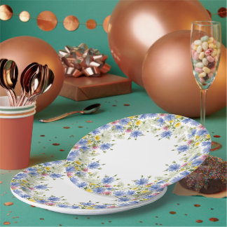 Colorful Wildflower Meadow Paper Plates