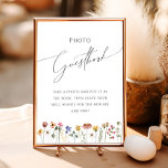 Colorful Wildflower | Meadow Photo Guest Book Sign<br><div class="desc">This colorful wildflower | meadow photo guest book sign is perfect for your simple, whimsical boho rainbow summer wedding. The bright, enchanted pink, yellow, orange, and gold color florals give this product the feel of a minimalist elegant vintage hippie spring garden. The modern design is artsy and delicate, portraying a...</div>