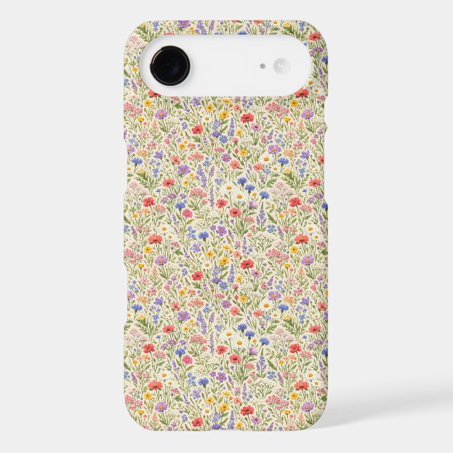 Colorful Wildflower Meadow Seamless Pattern Case-Mate iPhone Case (Back)