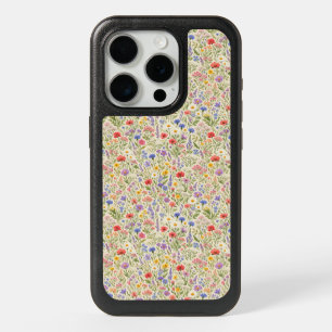 Colorful Wildflower Meadow Seamless Pattern iPhone 15 Pro Case
