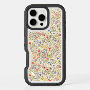 Colorful Wildflower Meadow Seamless Pattern iPhone 16 Pro Max Case