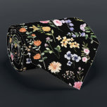 Colorful Wildflower Meadow Spring Floral Garden Neck Tie<br><div class="desc">Beautiful boho-inspired design featuring cheerful watercolor wildflowers in various shades of blush,  pink,  lavender,  yellow,  blue and green.</div>