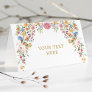 Colorful Wildflower Meadow Spring Garden Wedding Place Card