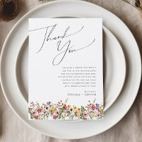Colorful Wildflower | Meadow Table Thank You Card