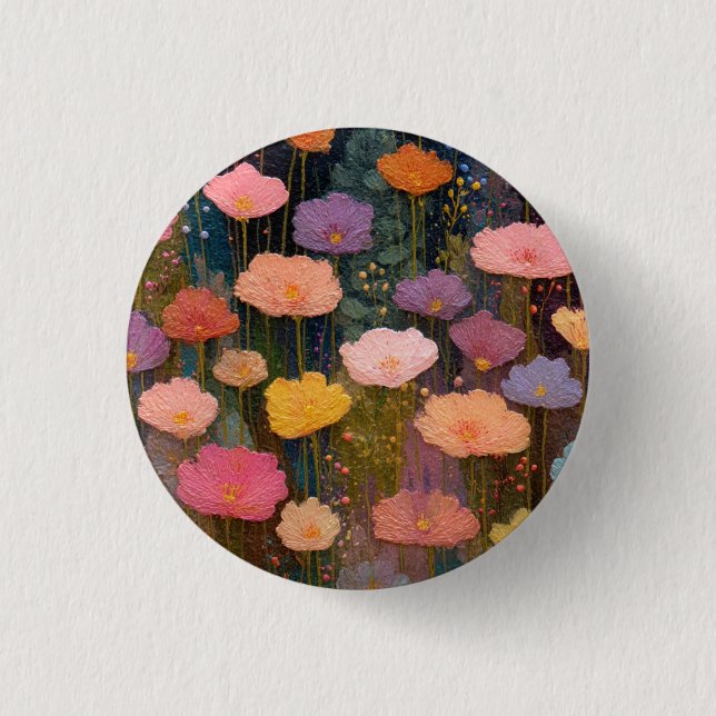 Colorful Wildflower Meadows 3 Button (Front)