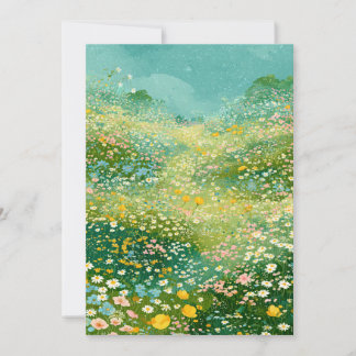 Colorful Wildflower Meadows 3 Invitation