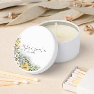 Colorful Wildflower Mini Candle Favors