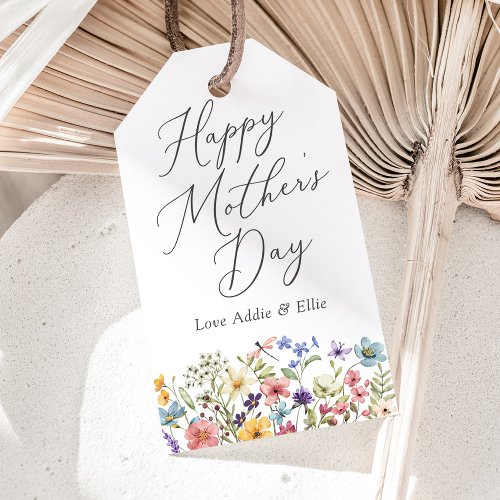 Colorful Wildflower Mothers Day Gift Tags