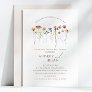 Colorful Wildflower On The Way Couples Baby Shower Invitation