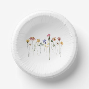 Colorful Wildflower Paper Bowls