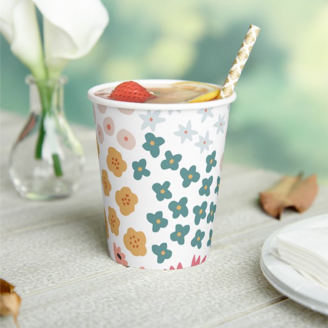 Colorful Wildflower Paper Cups (Insitu)