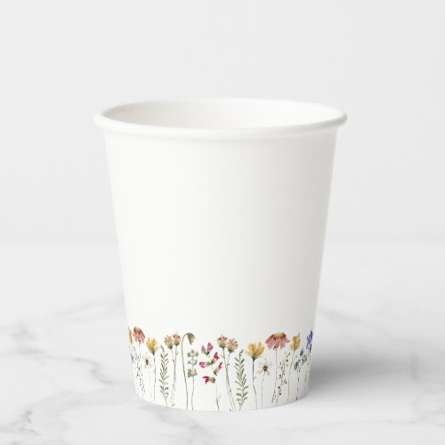 Colorful Wildflower Paper Cups