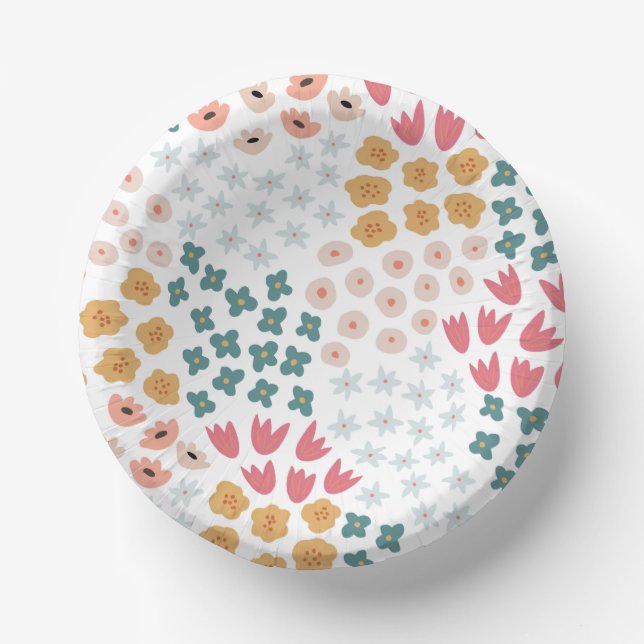 Colorful Wildflower Party Bowl (Front)