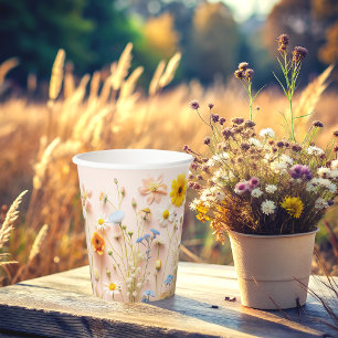 Colorful Wildflower Party Paper Cups