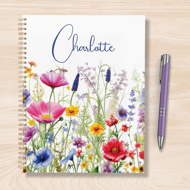 Colorful Wildflower Personalized Name Gift Planner (Creator Uploaded)